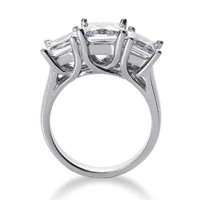 14K White Gold Diamond Three Stone Engagement Ring 0.64ct 11 14K White Gold Diamond Three Stone Engagement Ring 0.64ct - Image 9