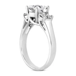 14K White Gold Diamond Three Stone Engagement Ring 0.64ct 14 14K White Gold Diamond Three Stone Engagement Ring 0.64ct -Its Hot Jewelry Shop 14k gold diamond three stone engagement ring 064ct p 24692 back white 20220426