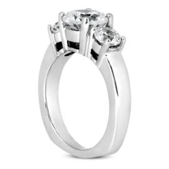14K White Gold Diamond Three Stone Engagement Ring 1.25ct -Its Hot Jewelry Shop 14k gold diamond three stone engagement ring 125ct p 24738 back white 20220426