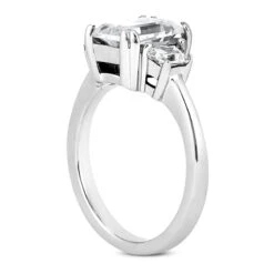 14K White Gold Diamond Three Stones Engagement Ring 0.90ct 1.6mm 13 14K White Gold Diamond Three Stones Engagement Ring 0.90ct 1.6mm -Its Hot Jewelry Shop 14k gold diamond three stones engagement ring 090ct p 24572 back white 20220426