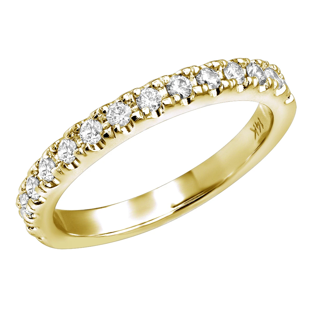 Thin 14K White Gold Diamond Unique Engagement Band 0.27ct 2.60mm 4 Thin 14K White Gold Diamond Unique Engagement Band 0.27ct 2.60mm - Image 2