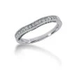 Thin 14K White Gold Diamond Unique Engagement Band 0.34ct