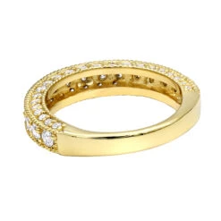 Luxurman Women's 14K Yellow Gold Diamond Unique Engagement Band 1.4ct -Its Hot Jewelry Shop 14k gold diamond unique engagement band 124ct p 23798 backye