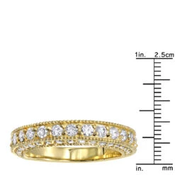 Luxurman Women's 14K Yellow Gold Diamond Unique Engagement Band 1.4ct -Its Hot Jewelry Shop 14k gold diamond unique engagement band 124ct p 23798 rulerye