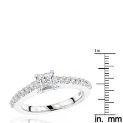 14K White Gold Diamond Unique Engagement Ring 0.70ct 2mm 12 14K White Gold Diamond Unique Engagement Ring 0.70ct 2mm -Its Hot Jewelry Shop 14k gold diamond unique engagement ring 070ct p 23479 rulerwh