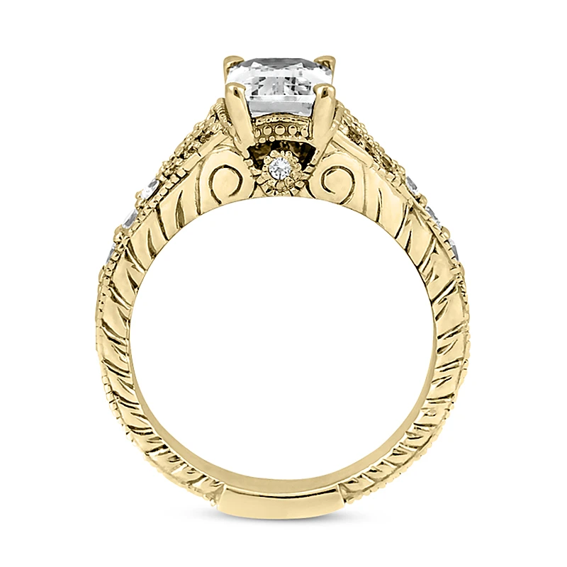 14K White Gold Diamond Unique Engagement Ring 0.77ct 2.82mm 10 14K White Gold Diamond Unique Engagement Ring 0.77ct 2.82mm - Image 8