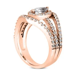 14K White Gold Diamond Unique Engagement Ring 0.92ct 16 14K White Gold Diamond Unique Engagement Ring 0.92ct -Its Hot Jewelry Shop 14k gold diamond unique engagement ring 092ct p 23744 back rose 20220426