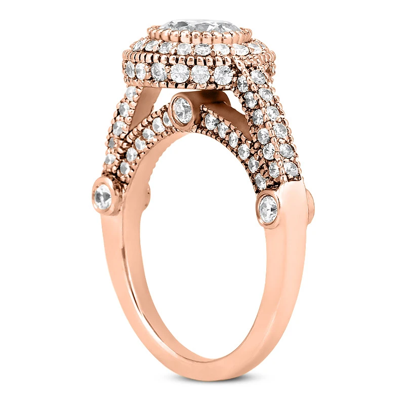 14K White Gold Diamond Unique Engagement Ring 1.23ct 8 14K White Gold Diamond Unique Engagement Ring 1.23ct - Image 6