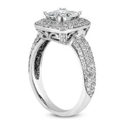 14K White Gold Diamond Unique Engagement Ring 1.34ct 4.3mm 14 14K White Gold Diamond Unique Engagement Ring 1.34ct 4.3mm -Its Hot Jewelry Shop 14k gold diamond unique engagement ring 134ct p 23766 back white 20220426