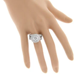 14K White Gold Diamond Unique Engagement Ring Mounting Set 3ct -Its Hot Jewelry Shop 14k gold diamond unique engagement ring mounting set 3ct bodwh