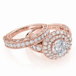 14K White Gold Diamond Unique Engagement Ring Mounting Set 3ct -Its Hot Jewelry Shop 14k gold diamond unique engagement ring mounting set 3ct ro