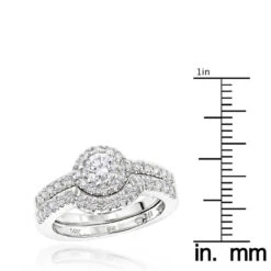 14K White Gold Diamond Unique Engagement Ring Set 0.77ct 10 14K White Gold Diamond Unique Engagement Ring Set 0.77ct -Its Hot Jewelry Shop 14k gold diamond unique engagement ring set 077ct p 23471 rulerwh