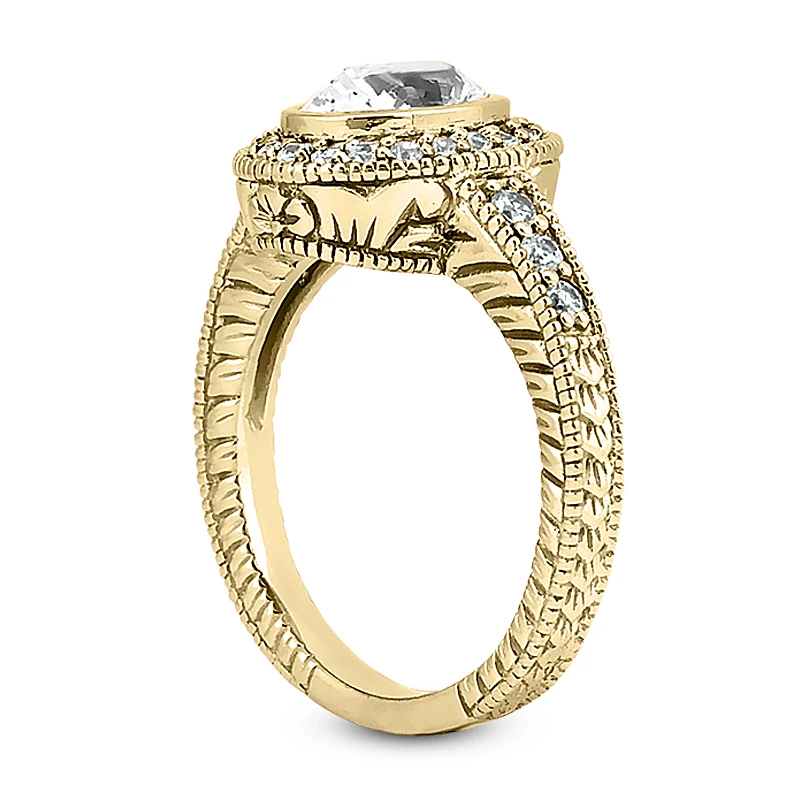 14K White Gold Diamond Unique Engagement Ring Set 1.06ct 10 14K White Gold Diamond Unique Engagement Ring Set 1.06ct - Image 8