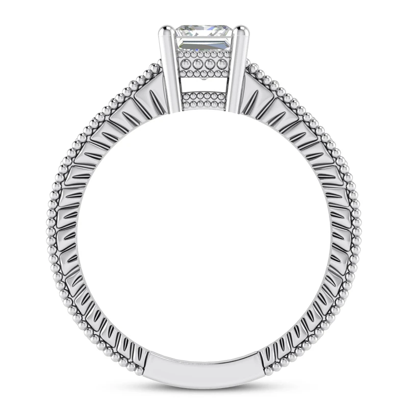 14K White Gold Diamond Vintage Engagement Ring 0.33ct 11 14K White Gold Diamond Vintage Engagement Ring 0.33ct - Image 9