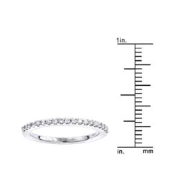 14K White Gold Diamond Wedding Band For Women By Luxurman 0.35ct 13 14K White Gold Diamond Wedding Band For Women By Luxurman 0.35ct -Its Hot Jewelry Shop 14k gold diamond wedding band for women by luxurman 035ct rulerwh