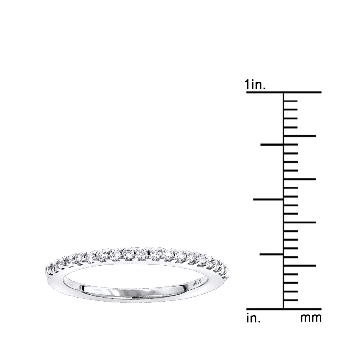 14K White Gold Diamond Wedding Band For Women By Luxurman 0.35ct 8 14K White Gold Diamond Wedding Band For Women By Luxurman 0.35ct - Image 6