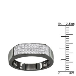 14K Black Plated Gold Diamond Wedding Bands Collection Piece .58ct -Its Hot Jewelry Shop 14k gold diamond wedding bands collection piece 58ct p 6648 ruler