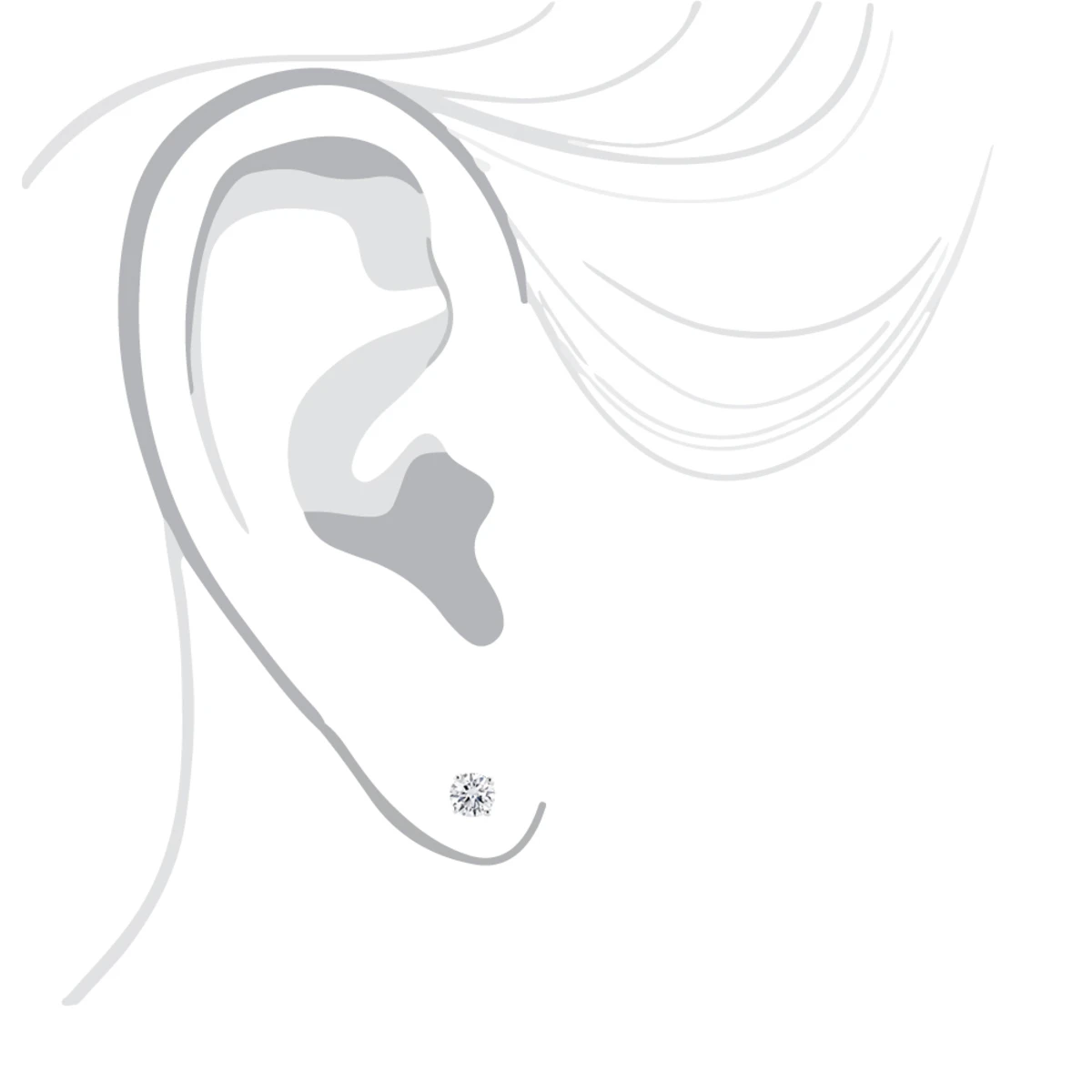 3/4 Carat 14K White Gold Discount Diamond Studs Earrings Round 0.75ct 7 3/4 Carat 14K White Gold Discount Diamond Studs Earrings Round 0.75ct - Image 5