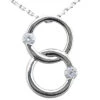 14K White Gold Double Circle Diamond Pendant 0.30ct -Its Hot Jewelry Shop 14k gold double circle diamond pendant 030ct p 27279 white 20220426