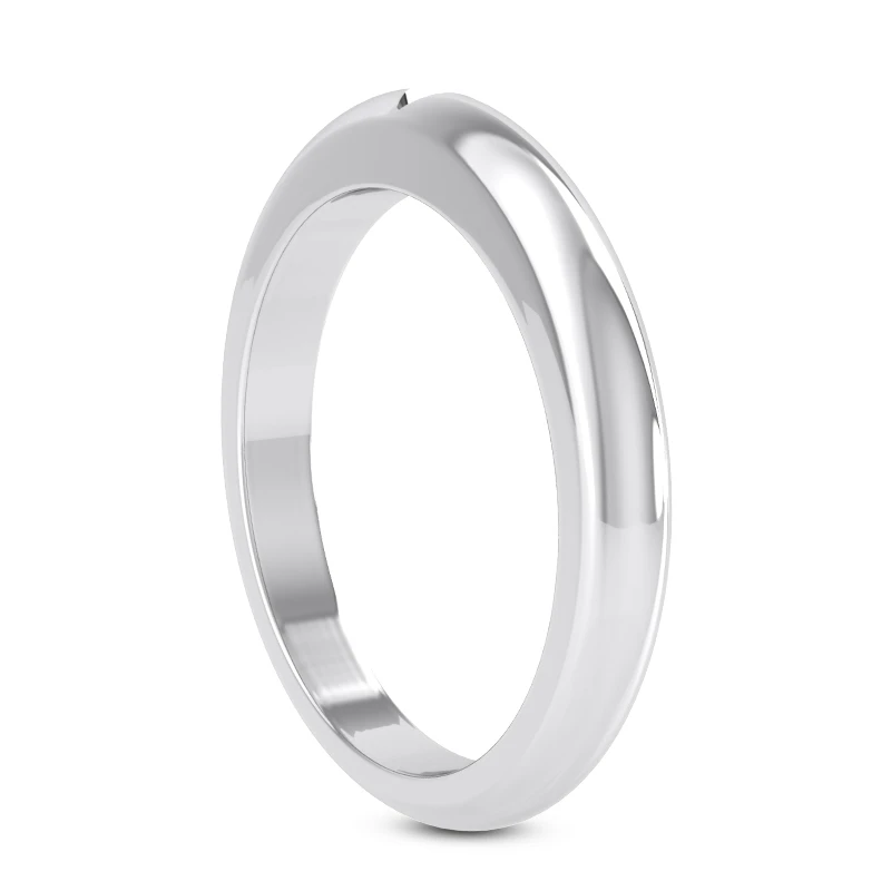 2.3mm Thin 14K White Gold Wedding Band 6 2.3mm Thin 14K White Gold Wedding Band - Image 4