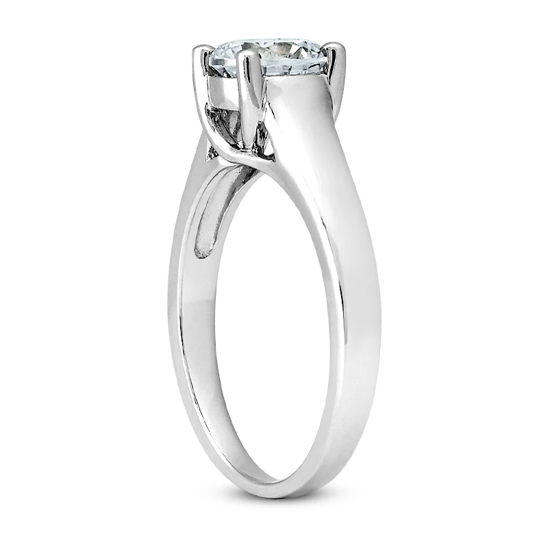 14K White Gold Engagement Ring Mounting 2.68mm 6 14K White Gold Engagement Ring Mounting 2.68mm - Image 4