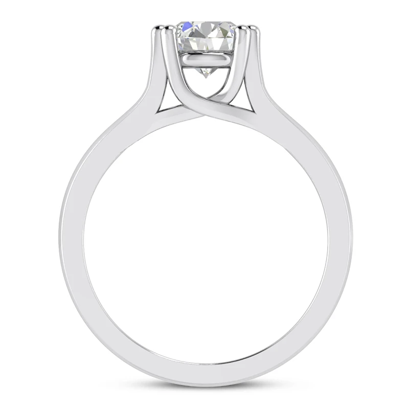 14K White Gold Engagement Ring Mounting 2.63mm 11 14K White Gold Engagement Ring Mounting 2.63mm - Image 9