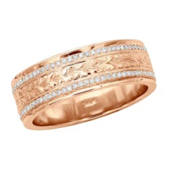 14K White Gold Eternity Diamond Wedding Band For Men & Women Unique Ornamented Ring -Its Hot Jewelry Shop 14k gold eternity diamond wedding band for men women unique ornamented ring 018013 ro