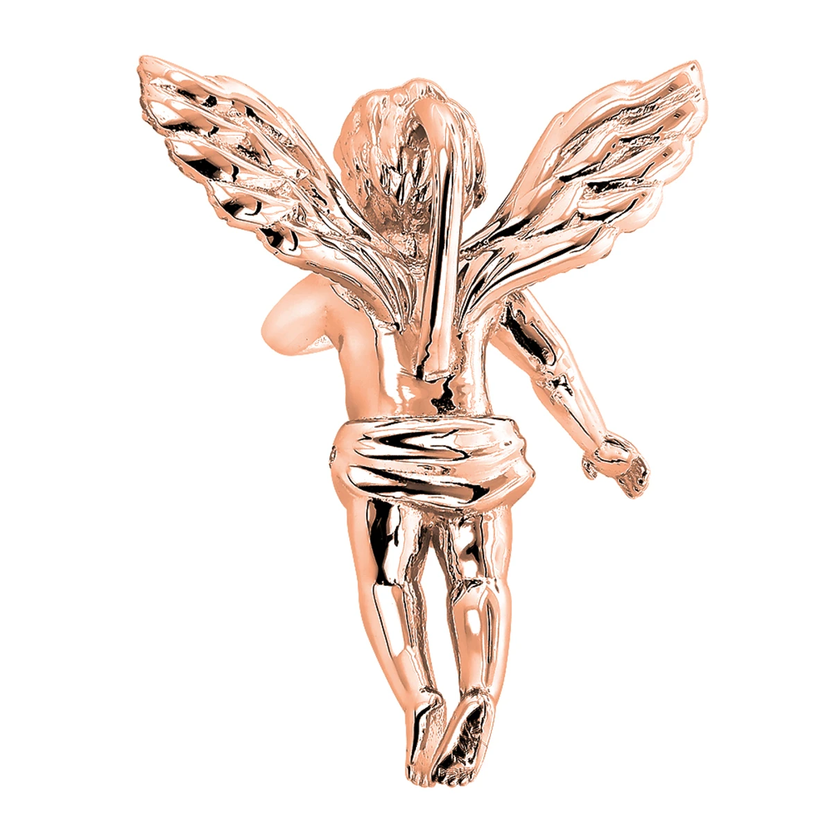 14K Rose Gold Fancy Pink Diamonds Angel Pendant 0.7ct Mini Charm 4 14K Rose Gold Fancy Pink Diamonds Angel Pendant 0.7ct Mini Charm - Image 2