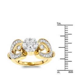 14K Yellow Gold Floral Diamond Engagement Ring 1 Ct 13 14K Yellow Gold Floral Diamond Engagement Ring 1 Ct -Its Hot Jewelry Shop 14k gold floral diamond engagement ring 142ct p 157 rulerye