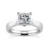 14K White Gold Four-Prong Princess Cut Solitaire Engagement Ring 0.46ct 2.4mm -Its Hot Jewelry Shop 14k gold four prong solitaire engagement ring 046ct p 23445 white 20220426