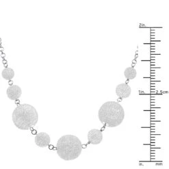 14K White Gold Graduated Diamond Ball Necklace For Women 25 Carats -Its Hot Jewelry Shop 14k gold graduated diamond ball necklace for women 25 carats 804089 ruler white