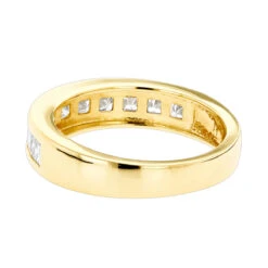 14K Yellow Gold G/VS Princess Cut Diamond Wedding Band 1.75ct -Its Hot Jewelry Shop 14k gold gvs princess cut diamond wedding band 175ct backye