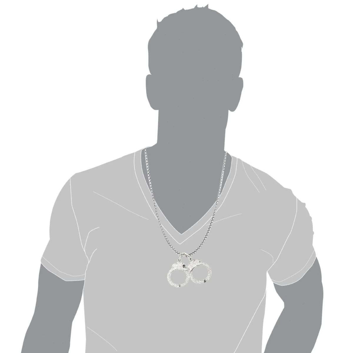 14K White Gold Handcuffs With Key Diamond Pendant 9ct Miniature Cuffs 4 14K White Gold Handcuffs With Key Diamond Pendant 9ct Miniature Cuffs - Image 2