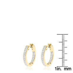 14K Yellow Gold Inside Out Channel Set Diamond Hoop Earrings 1.45ct -Its Hot Jewelry Shop 14k gold inside out channel set diamond hoop earrings 145ct rulerye