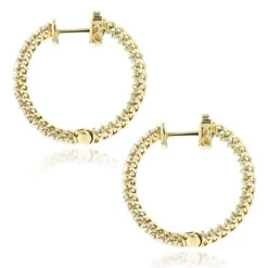 14K Yellow Gold Inside Out Diamond Hoop Earrings 1.85ct -Its Hot Jewelry Shop 14k gold inside out diamond hoop earrings 185ct p 6267 backye