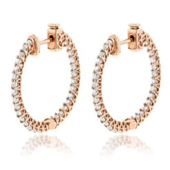 14K Yellow Gold Inside Out Diamond Hoop Earrings 1.85ct -Its Hot Jewelry Shop 14k gold inside out diamond hoop earrings 185ct p 6267 ro