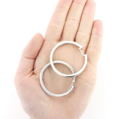 14K White Gold Inside Out Diamond Hoop Earrings 4.6ct -Its Hot Jewelry Shop 14k gold inside out diamond hoop earrings 36ct 3