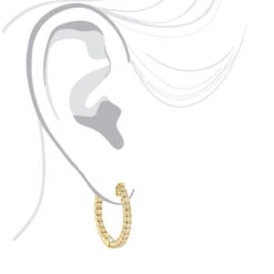 14K Yellow Gold Inside Out Yellow Diamond Hoop Earrings 1.33ct By Luxurman -Its Hot Jewelry Shop 14k gold inside out yellow diamond hoop earrings 133ct by luxurman bodye
