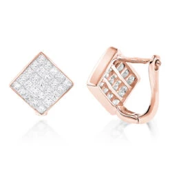 14K Yellow Gold Invisible Princess Cut Diamond Earrings 1.45ct 10 14K Yellow Gold Invisible Princess Cut Diamond Earrings 1.45ct -Its Hot Jewelry Shop 14k gold invisible princess cut diamond earrings 145ct ro