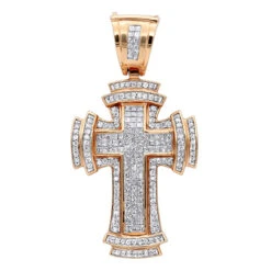 14K White Gold Invisible Set Diamond Cross Pendant 2.19ct -Its Hot Jewelry Shop 14k gold invisible set diamond cross pendant 219ct p 6584 ro