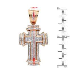 14K White Gold Invisible Set Diamond Cross Pendant 2.19ct -Its Hot Jewelry Shop 14k gold invisible set diamond cross pendant 219ct p 6584 rulerro