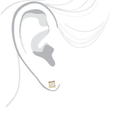 14K Yellow Gold Invisible Set Diamond Stud Earrings 0.28ct -Its Hot Jewelry Shop 14k gold invisible set diamond stud earrings 028ct p 5879 bodye