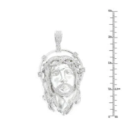 Hip Hop 14K White Gold Jesus Face Diamond Pendant For Men 3.55ct 13 Hip Hop 14K White Gold Jesus Face Diamond Pendant For Men 3.55ct -Its Hot Jewelry Shop 14k gold jesus face diamond pendant 355ct p 181 rulerwh
