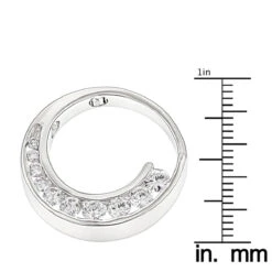 14K White Gold Journey Diamond Pendant Circle 1ct 10 Year Anniversary Present -Its Hot Jewelry Shop 14k gold journey diamond pendant circle 096ct p 6979 rulerwh