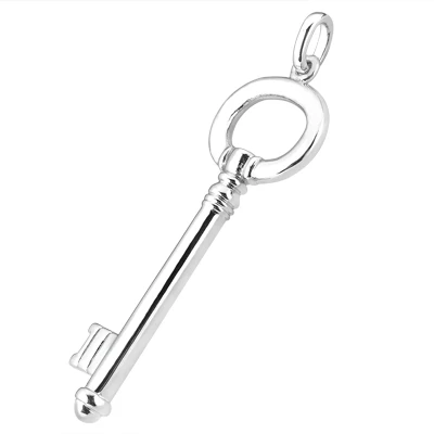14K White Gold Key Pendant 4 14K White Gold Key Pendant - Image 2