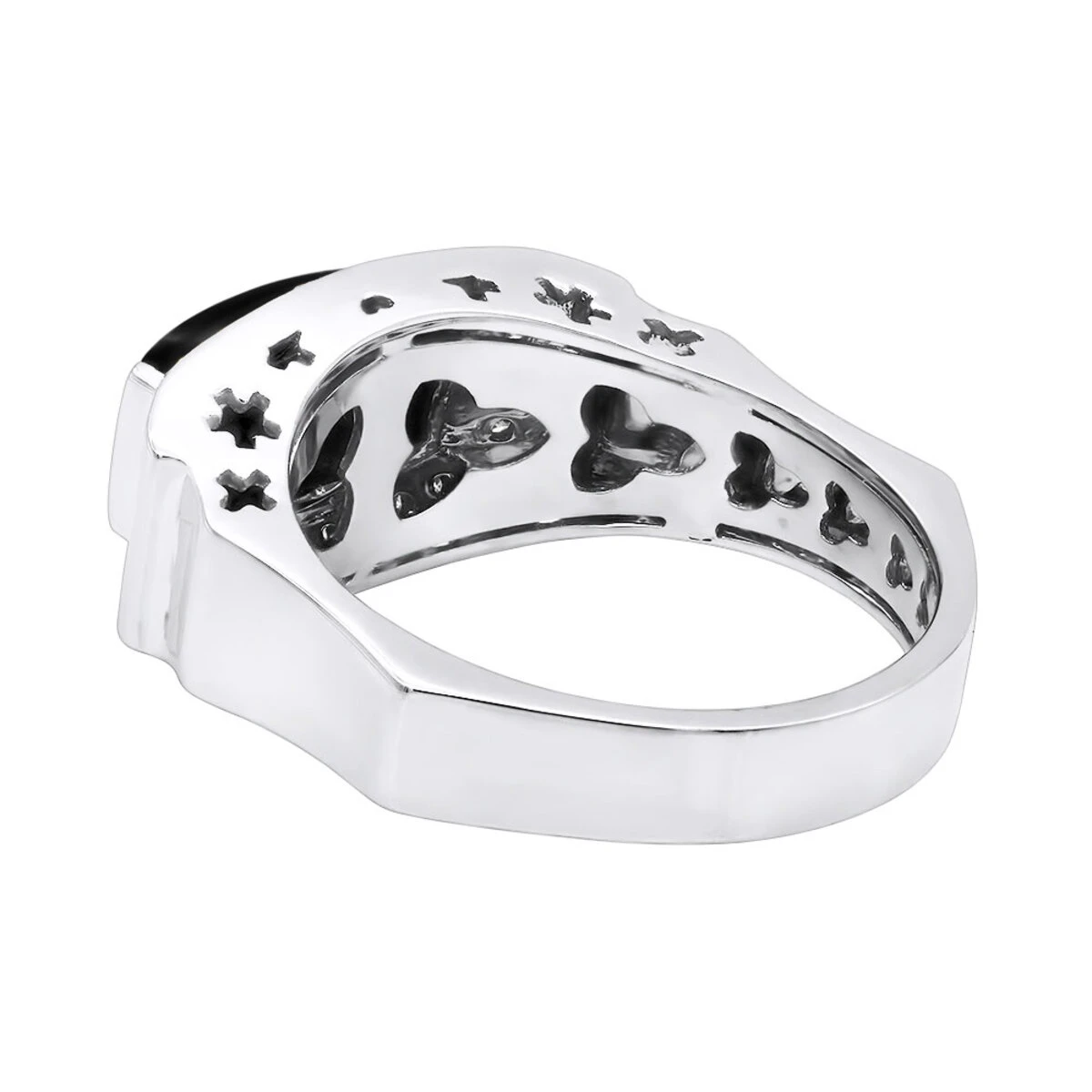 14K White Gold Ladies Black Onyx Ring 0.26ct 6 14K White Gold Ladies Black Onyx Ring 0.26ct - Image 4