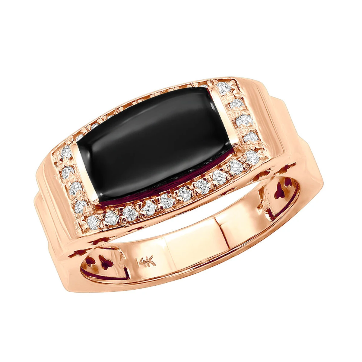 14K White Gold Ladies Black Onyx Ring 0.26ct 5 14K White Gold Ladies Black Onyx Ring 0.26ct - Image 3