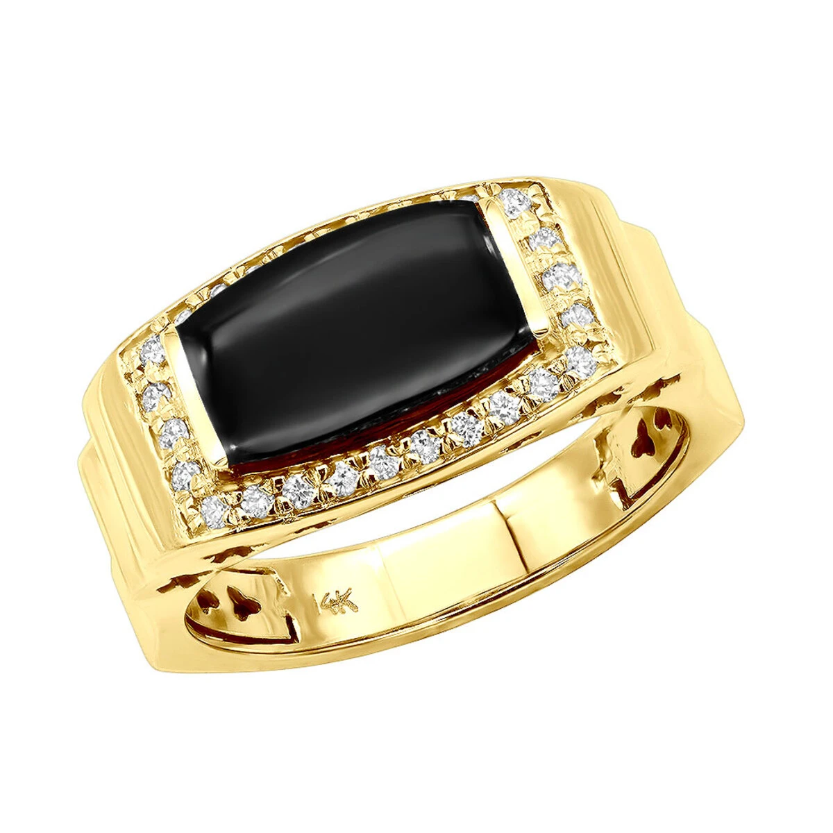 14K White Gold Ladies Black Onyx Ring 0.26ct 4 14K White Gold Ladies Black Onyx Ring 0.26ct - Image 2
