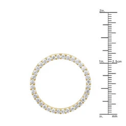 14K Yellow Gold Ladies Circle Diamond Pendant 1.80ct -Its Hot Jewelry Shop 14k gold ladies circle diamond pendant 180ct p 28226 rulerye