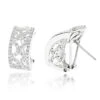 14K White Gold Ladies Diamond Earrings 1.76ct